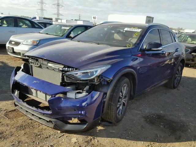 SJKCH5CR9HA016472 - 2017 INFINITI QX30 BASE BLUE photo 2