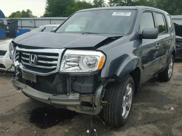 5FNYF4H4XDB011725 - 2013 HONDA PILOT EX GRAY photo 2