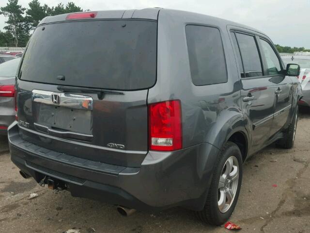 5FNYF4H4XDB011725 - 2013 HONDA PILOT EX GRAY photo 4