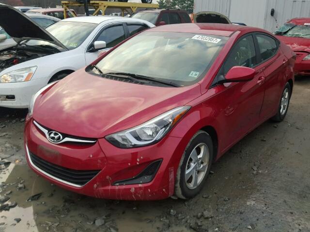 KMHDH4AE9FU248286 - 2015 HYUNDAI ELANTRA SE RED photo 2