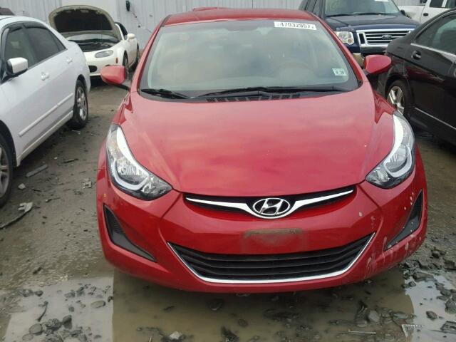 KMHDH4AE9FU248286 - 2015 HYUNDAI ELANTRA SE RED photo 9