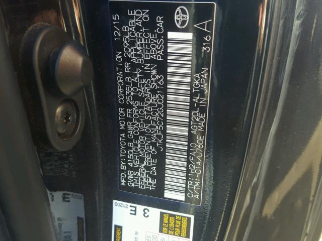 JTKJF5C72GJ021163 - 2016 TOYOTA SCION TC 蓝色 照片 10