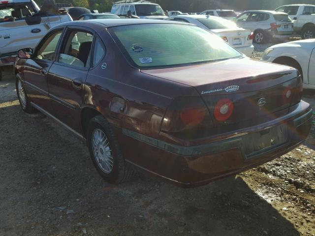 2G1WF52E419354425 - 2001 CHEVROLET IMPALA MAROON photo 3