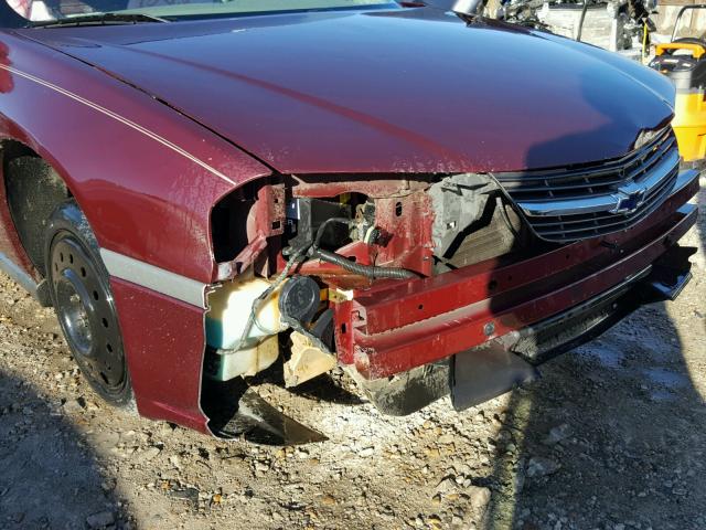 2G1WF52E419354425 - 2001 CHEVROLET IMPALA MAROON photo 9