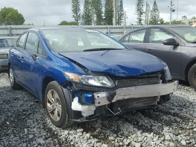 2HGFB2E54FH515156 - 2015 HONDA CIVIC LX BLUE photo 1