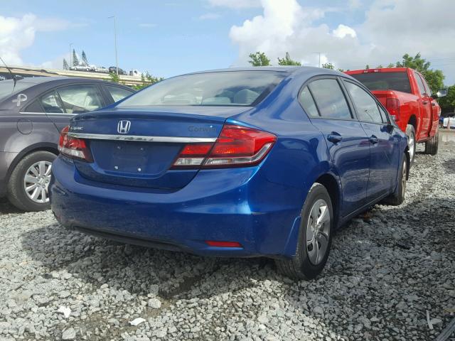 2HGFB2E54FH515156 - 2015 HONDA CIVIC LX BLUE photo 4