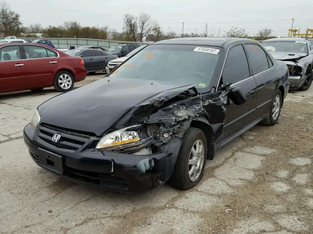 1HGCG56752A056492 - 2002 HONDA ACCORD SE BLACK photo 2