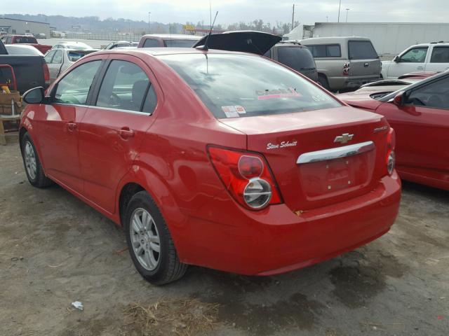 1G1JC5SH3C4184822 - 2012 CHEVROLET SONIC LT RED photo 3