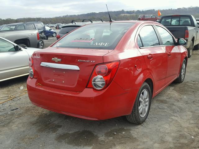 1G1JC5SH3C4184822 - 2012 CHEVROLET SONIC LT 红色 照片 4