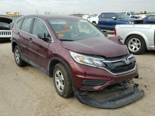 5J6RM3H37FL003846 - 2015 HONDA CR-V LX RED photo 1