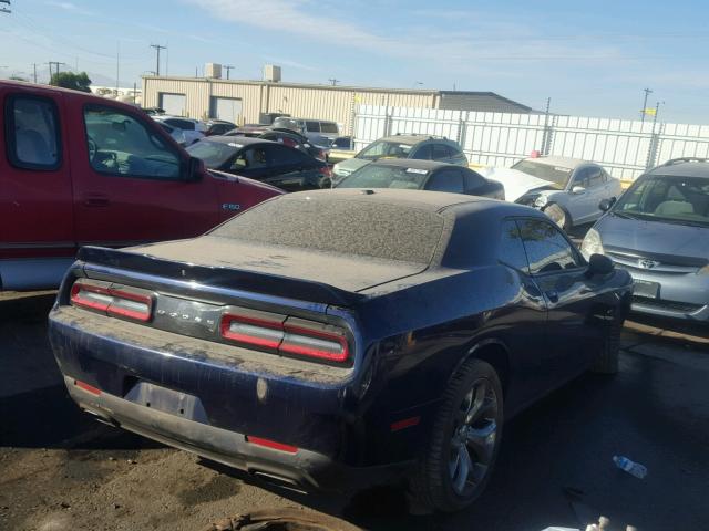 2C3CDZAT1FH715179 - 2015 DODGE CHALLENGER BLUE photo 4