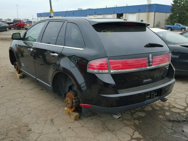 2LMDU88C68BJ25937 - 2008 LINCOLN MKX BLACK photo 3