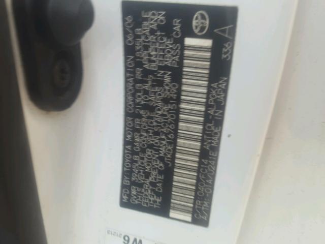 JTKDE167670151490 - 2007 TOYOTA SCION TC 白色 照片 10