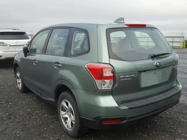 JF2SJAAC1HH513745 - 2017 SUBARU FORESTER 2 GREEN photo 3