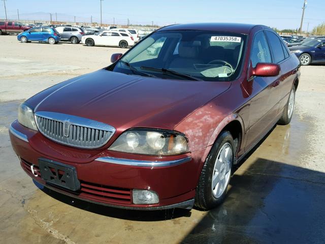 1LNHM86SX3Y682322 - 2003 LINCOLN LS BURGUNDY photo 2