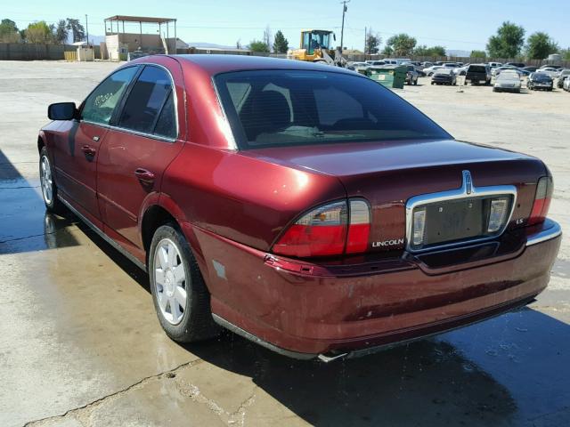 1LNHM86SX3Y682322 - 2003 LINCOLN LS BURGUNDY photo 3