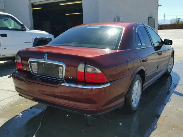 1LNHM86SX3Y682322 - 2003 LINCOLN LS BURGUNDY photo 4