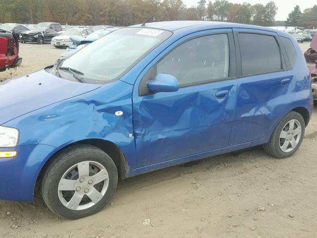 KL1TD66678B123821 - 2008 CHEVROLET AVEO BASE BLUE photo 9