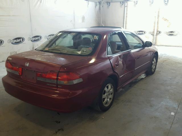 1HGCG56691A054024 - 2001 HONDA ACCORD EX BURGUNDY photo 4