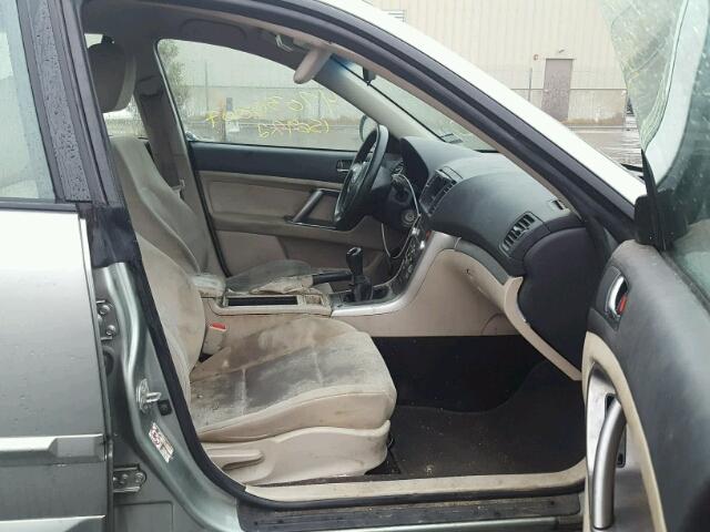 4S4BP60C096329286 - 2009 SUBARU OUTBACK GRAY photo 5