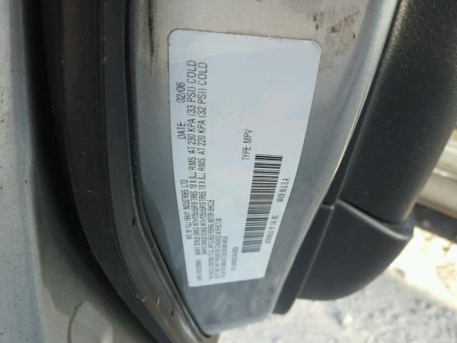 4S4WX82CX64429624 - 2006 SUBARU B9 TRIBECA GRAY photo 10