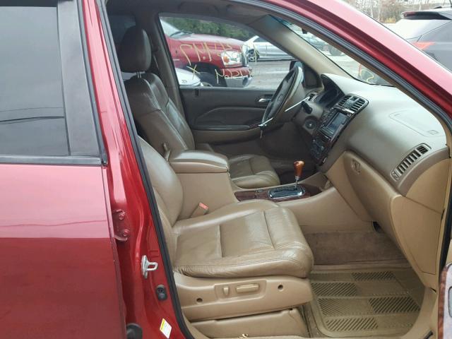 2HNYD18862H515875 - 2002 ACURA MDX TOURIN RED photo 5