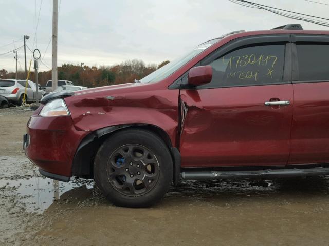 2HNYD18862H515875 - 2002 ACURA MDX TOURIN RED photo 9