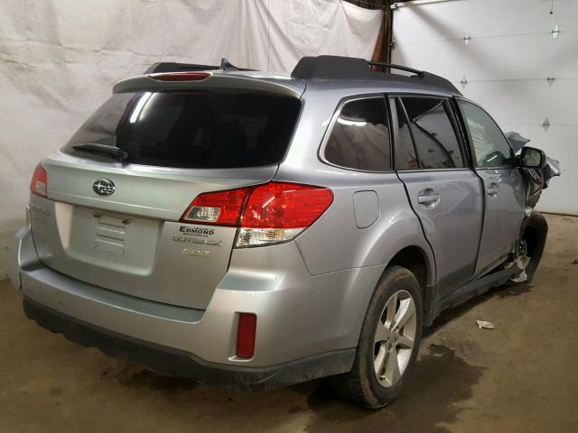 4S4BRBCC9E3301285 - 2014 SUBARU OUTBACK 2. SILVER photo 4