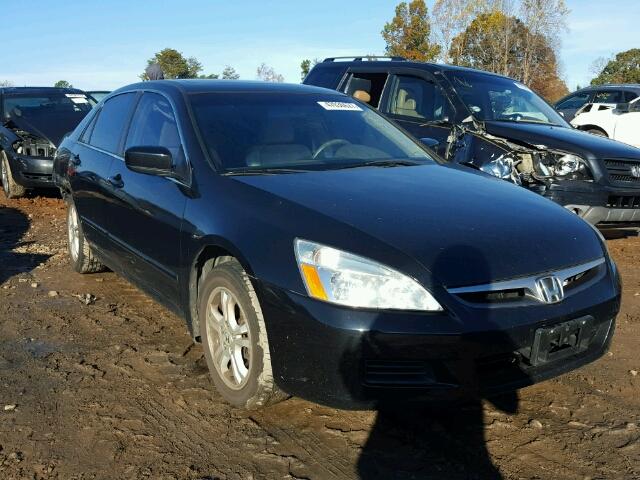 1HGCM56717A097587 - 2007 HONDA ACCORD BLACK photo 1