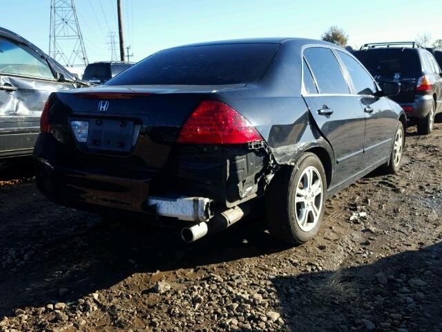 1HGCM56717A097587 - 2007 HONDA ACCORD BLACK photo 4