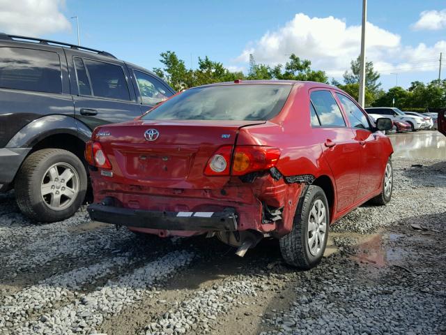 JTDBL40E79J041526 - 2009 TOYOTA COROLLA BA RED photo 4