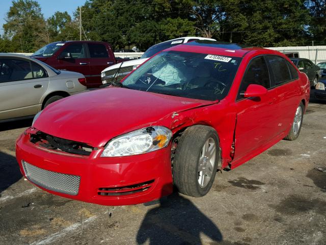 2G1WG5E31D1227951 - 2013 CHEVROLET IMPALA LT RED photo 2