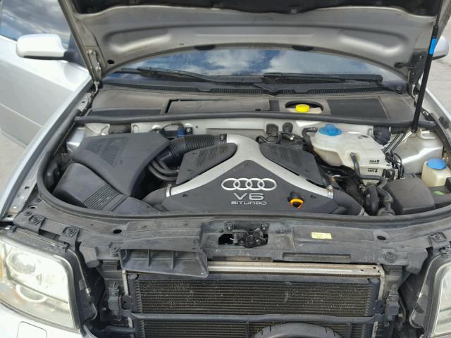 WAULD64B13N109927 - 2003 AUDI A6 2.7T QU SILVER photo 7