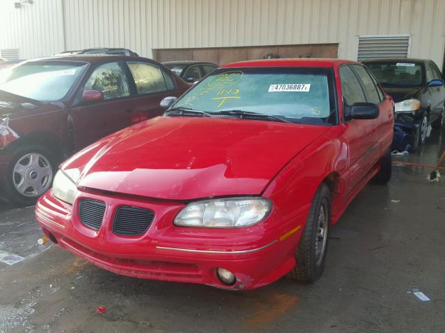 1G2NE52T8TC720701 - 1996 PONTIAC GRAND AM S RED photo 2