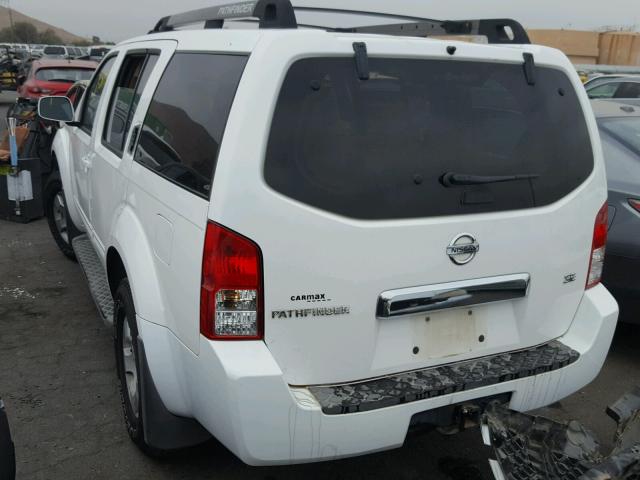 5N1AR18WX7C642562 - 2007 NISSAN PATHFINDER WHITE photo 3