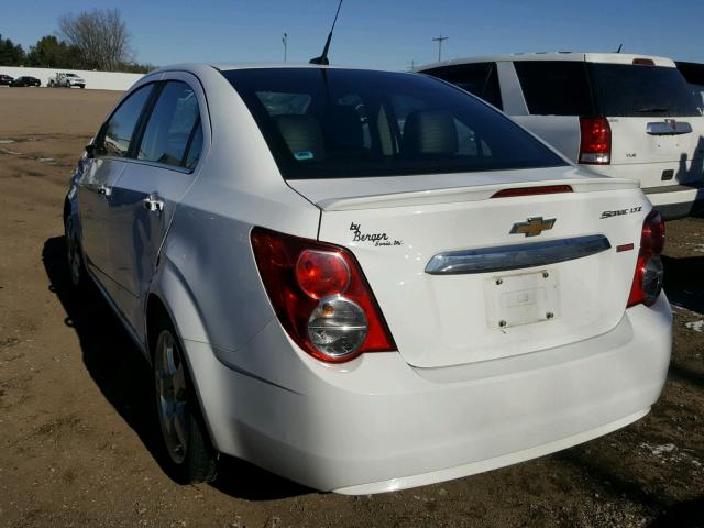 1G1JE5SB1D4200054 - 2013 CHEVROLET SONIC LTZ WHITE photo 3