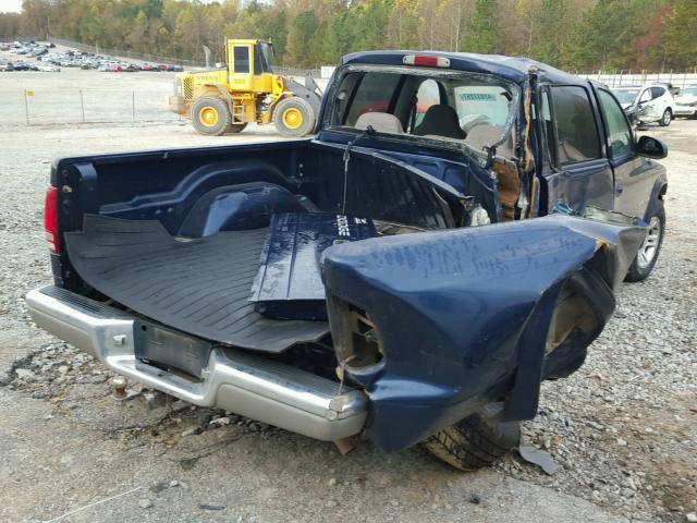 1B7HL48N82S587248 - 2002 DODGE DAKOTA QUA BLUE photo 4