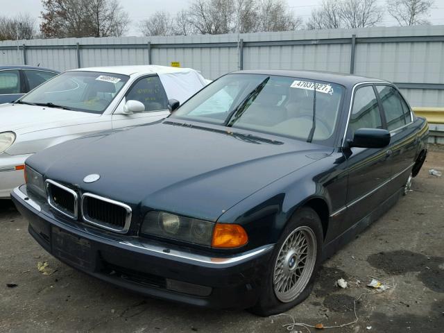 WBAGJ8325WDM13747 - 1998 BMW 740 IL GREEN photo 2