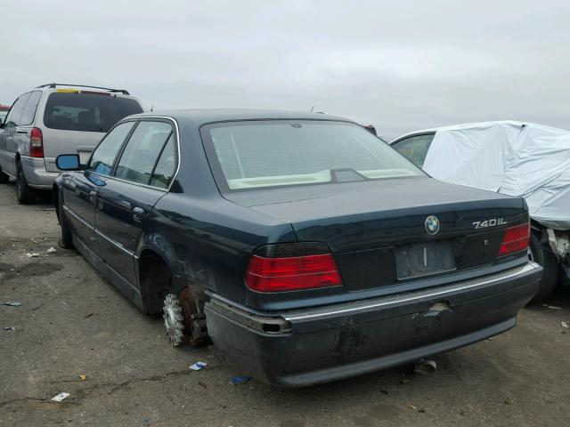 WBAGJ8325WDM13747 - 1998 BMW 740 IL GREEN photo 3