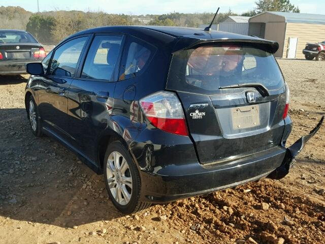 JHMGE8H46AS003169 - 2010 HONDA FIT SPORT BLACK photo 3