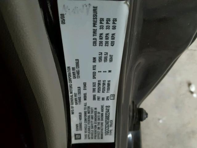 1GCCS24E588224418 - 2008 CHEVROLET COLORADO L BLACK photo 10