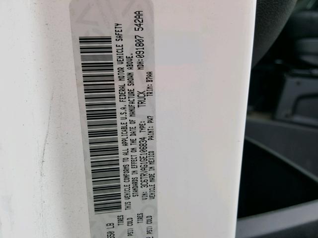 3C6TRVAG1GE106834 - 2016 RAM PROMASTER 白色 照片 10