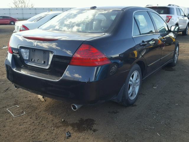 1HGCM66527A072279 - 2007 HONDA ACCORD EX BLACK photo 4