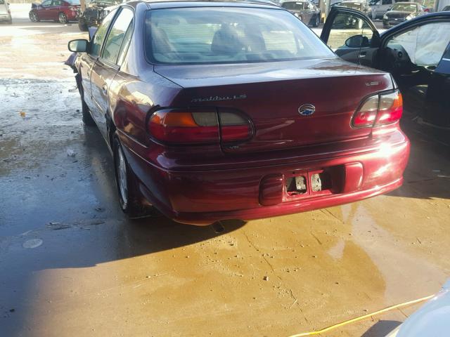 1G1NE52J416167639 - 2001 CHEVROLET MALIBU LS მუქწითელი ფოტო 3