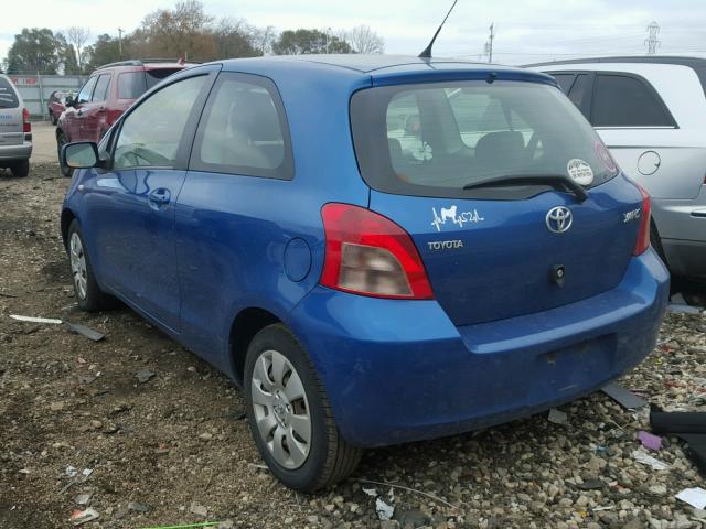 JTDJT923085195894 - 2008 TOYOTA YARIS BLUE photo 3