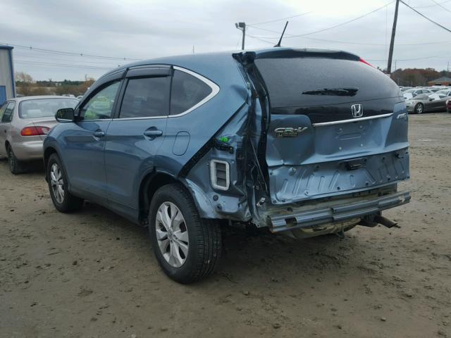 5J6RM4H52DL042770 - 2013 HONDA CR-V EX BLUE photo 3