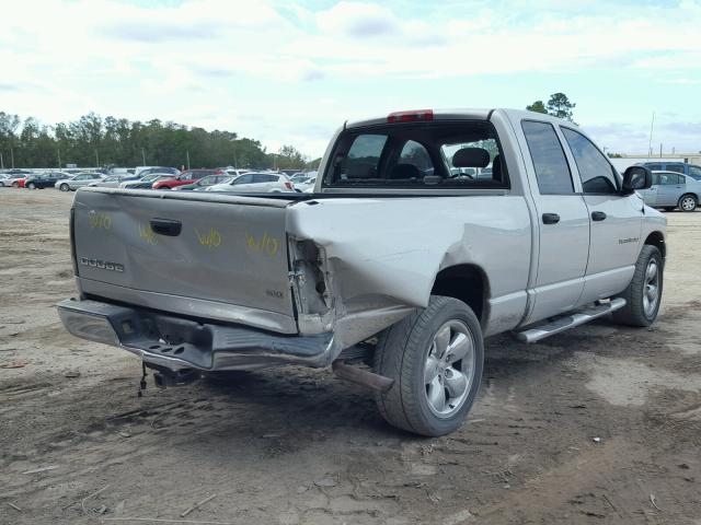 1D7HA18N54S762634 - 2004 DODGE RAM 1500 S SILVER photo 4