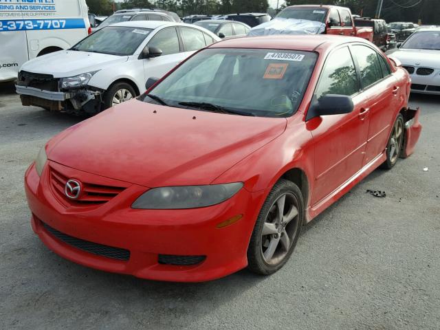 1YVHP84C655M36079 - 2005 MAZDA 6 I RED photo 2