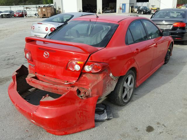 1YVHP84C655M36079 - 2005 MAZDA 6 I RED photo 4