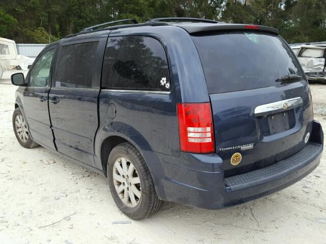 2A8HR54PX8R132125 - 2008 CHRYSLER TOWN & COU BLUE photo 3